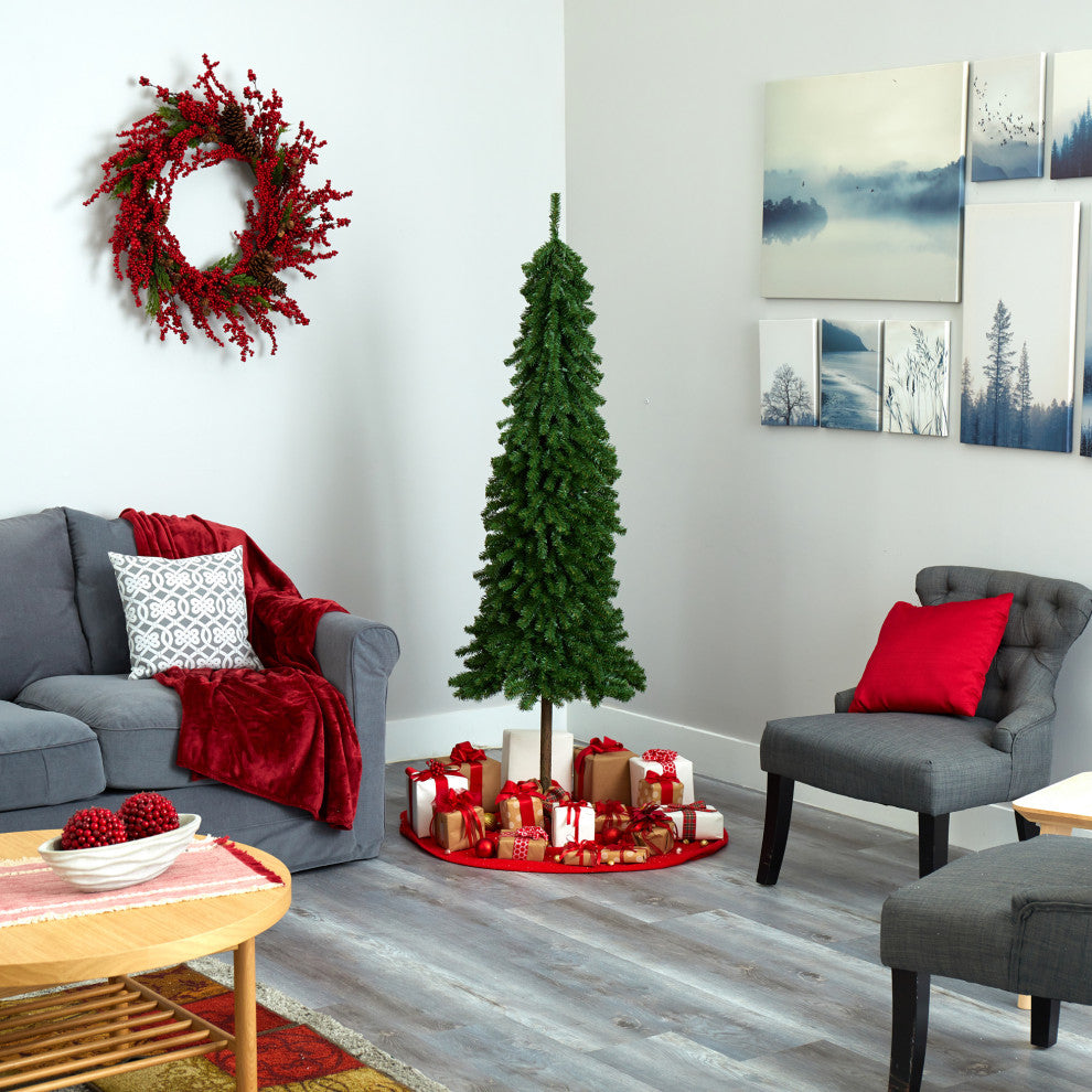 6' Alpine Artificial Christmas Tree With 200 Lights and 580 Bendable Branches