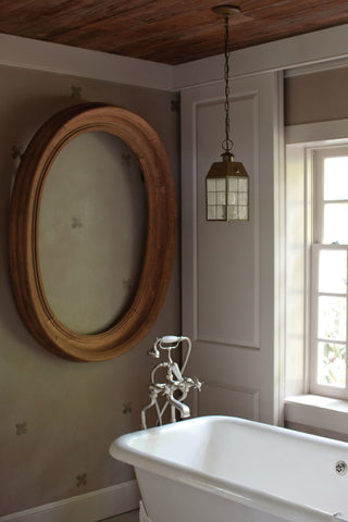 Hinkley Nantucket Medium Hanging Lantern, Aged Brass