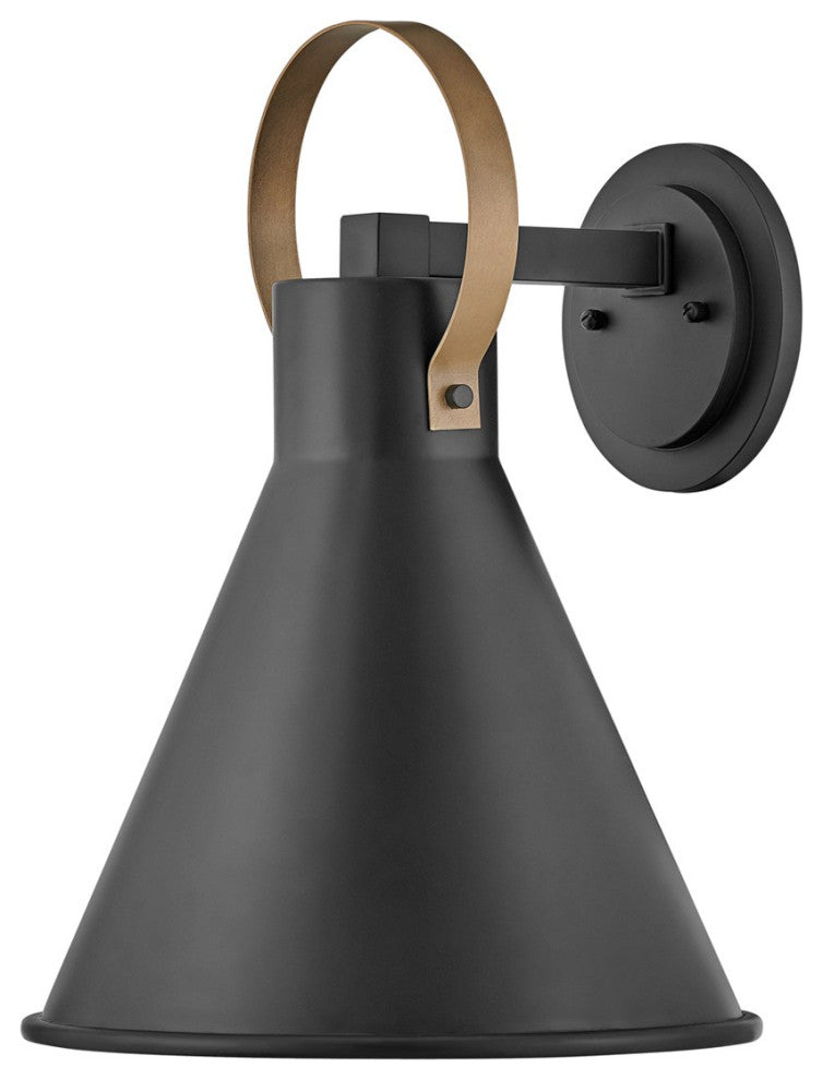 Hinkley Winnie 1-Light Medium Wall Mount Lantern 18874MB-LL, Museum Black