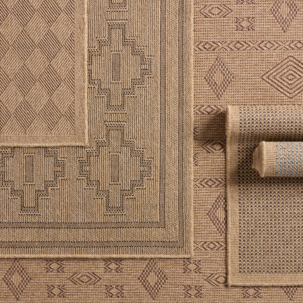 Vibe Kidal Indoor/Outdoor Solid Brown/Black Area Rug 9'X12'