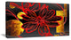 Abstract Red Flower Painting, Large Floral Canvas Art Print, 32"x16"