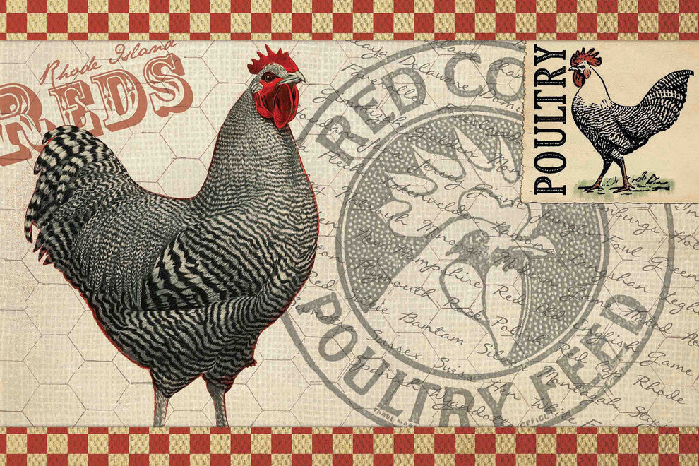 "Poultry Feed" Painting Print on Canvas