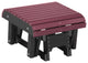Poly Glider Footrest, Cherrywood & Black