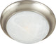 Essentials 2-Light Flush Mount, Satin Nickel, Marble