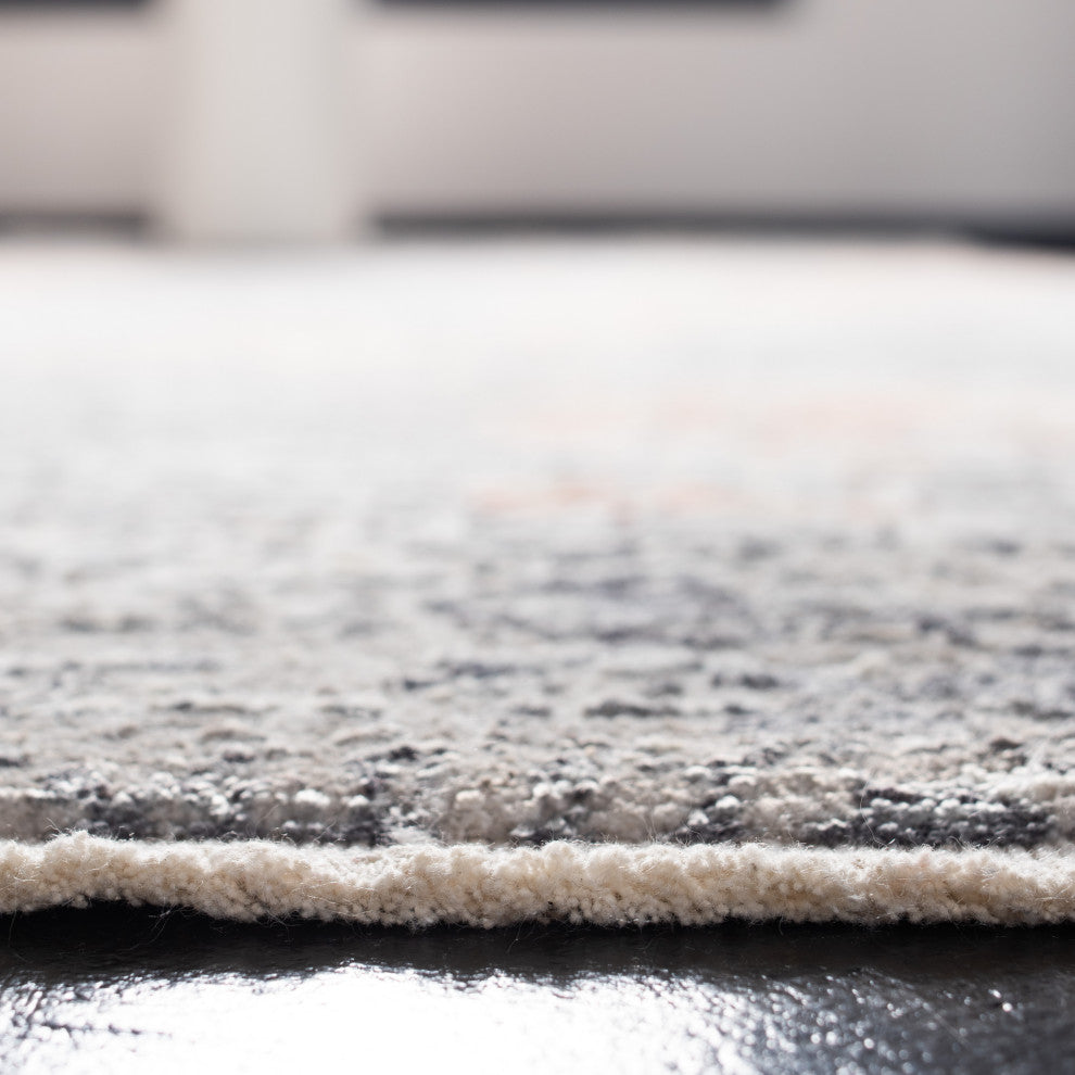 Safavieh Dream Collection DRM429 Rug, Grey/Multi, 6'7" Round