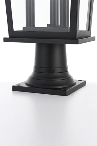 Home Living 9.45" Outdoor Post Light, Black