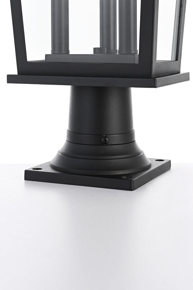 Home Living 9.45" Outdoor Post Light, Black
