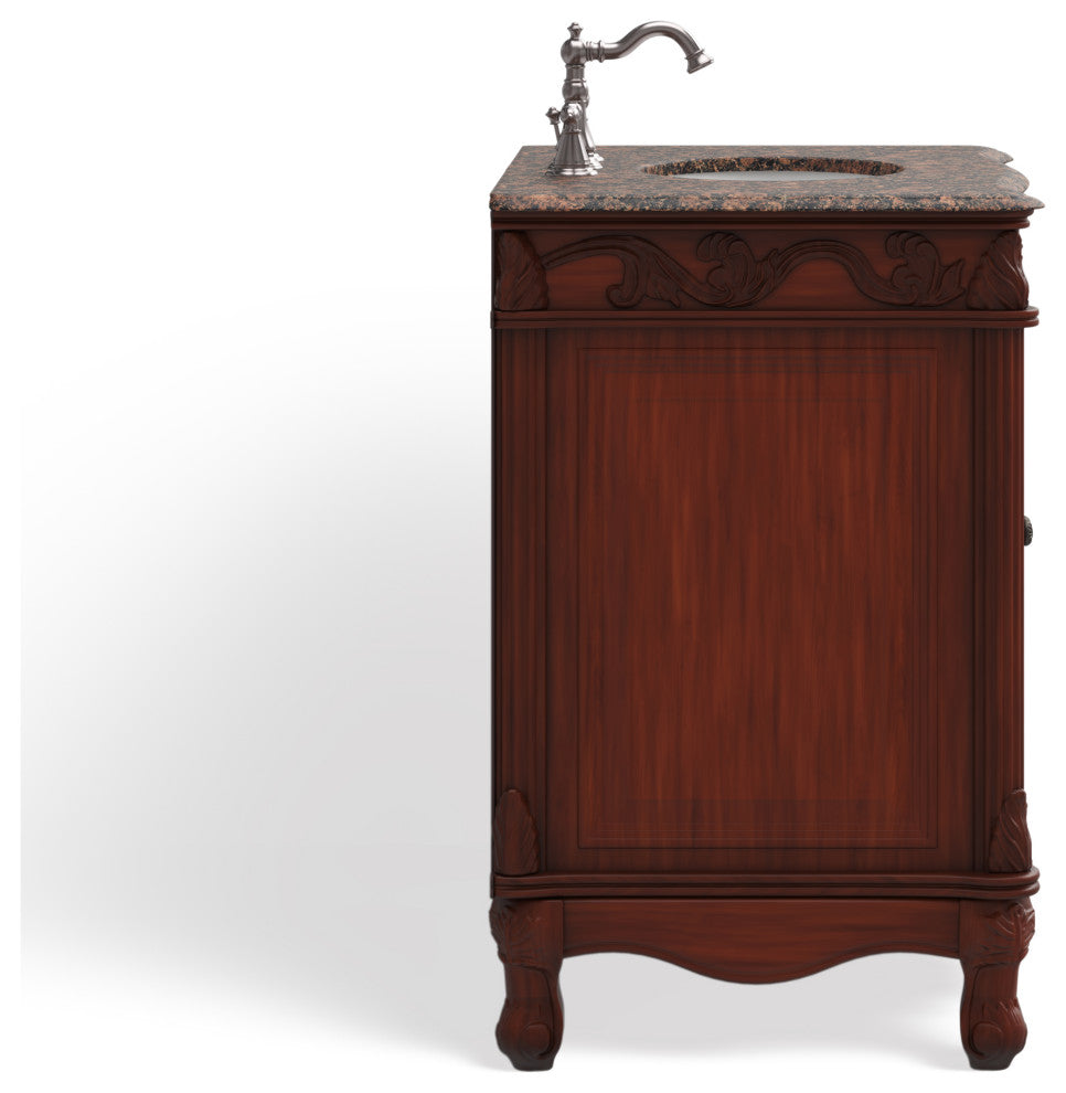 The Adelaide Bathroom Vanity, Brown, 32", Single Sink, Freestanding