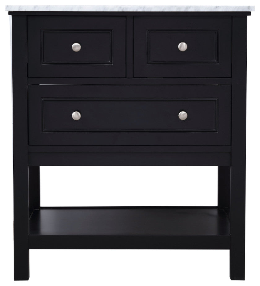 Matilda 30" Single Bathroom Vanity Set, Black