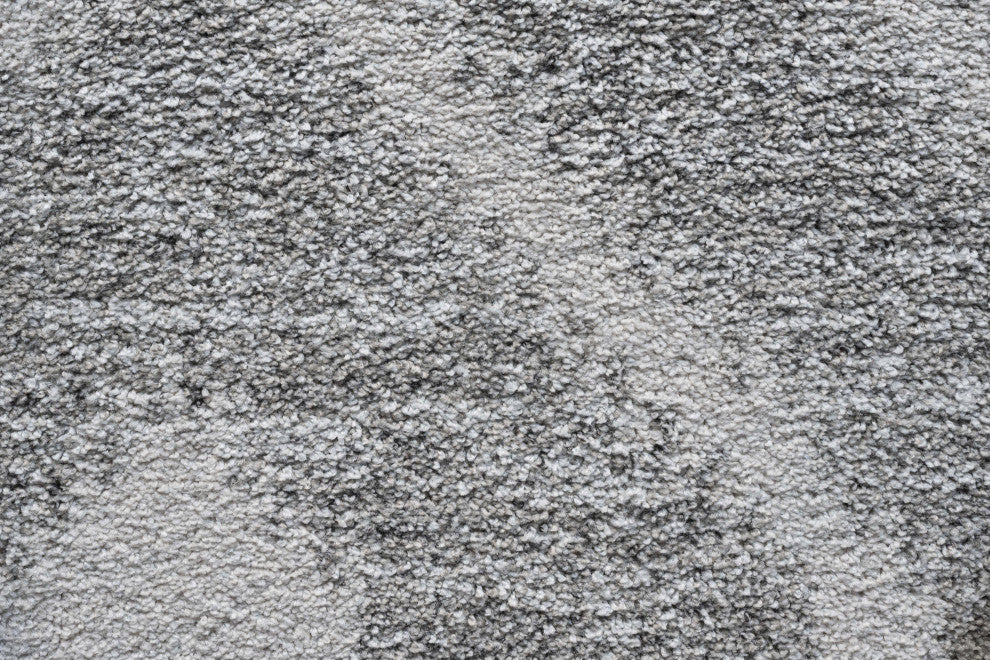 Granada Galen Gray and Ivory Olefin Shag Area Rug