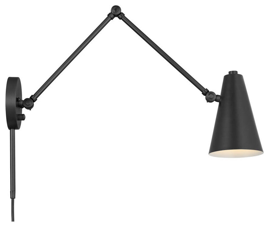 Sylvia 1 Light Wall Sconce, Black
