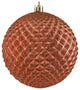 Vickerman N188571D 4" Coral Durian Glitter Ball Ornament, 6 Per Bag