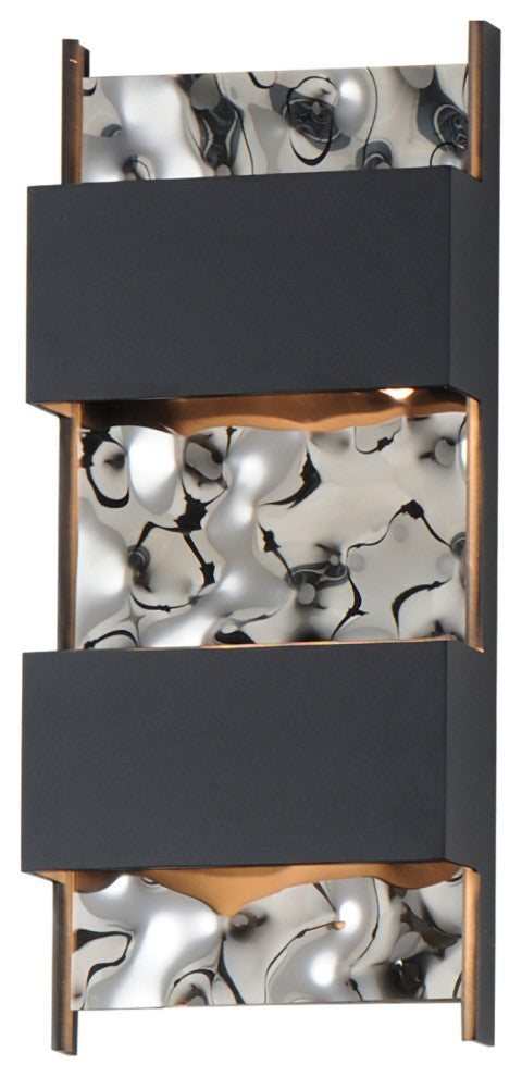 ET2 E30262-125 Coulee 15" Tall LED Outdoor Wall Sconce - Black
