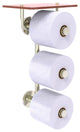 Prestige Skyline 3 Roll Toilet Paper Holder with Wood Shelf, Polished Nickel