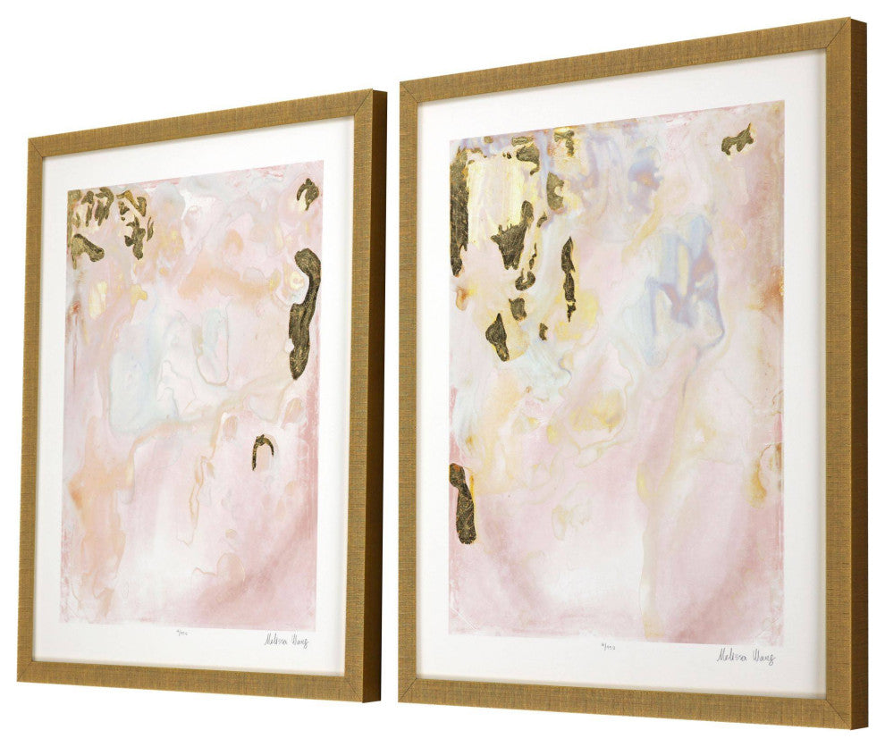Gold Planet I Artwork, 2-Piece Set