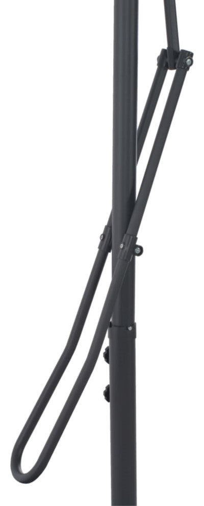 vidaXL Outdoor Parasol with Steel Pole 98.4"x98.4" Anthracite