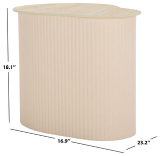 Safavieh MTP Small Ceramic Side Table, Beige