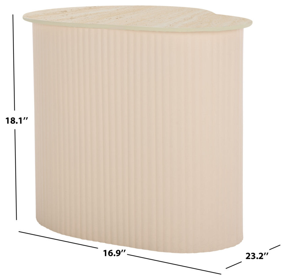 Safavieh MTP Small Ceramic Side Table, Beige