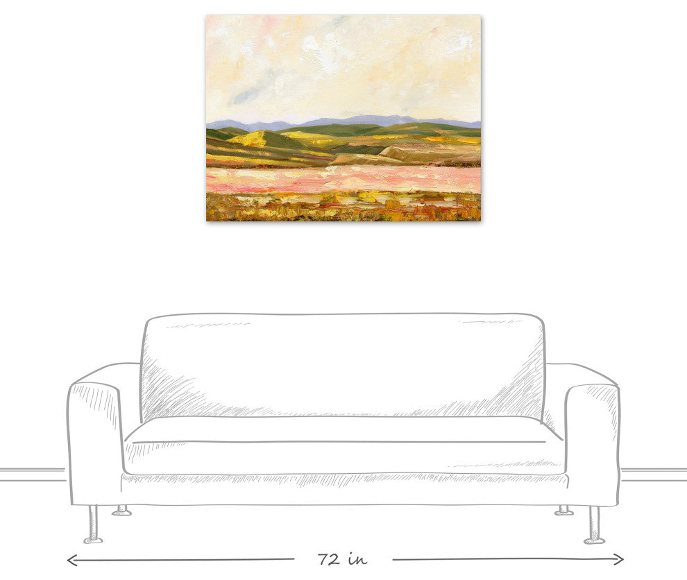 Warm Painted Landscape 40x30 Canvas Wall Art