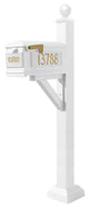 Westhaven System-Mailbox, 3 Cast Plates, Square Collar, Large White