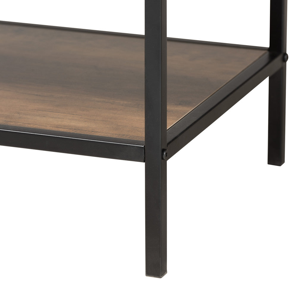 Rana Walnut Brown and Black Sideboard