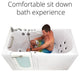 Ella Shak 36"x72" Air + Hydro + Foot Massage Walk-In tub, Outward Door, 2 Drains, 5 Piece Fast Fill Faucet, Left Drain