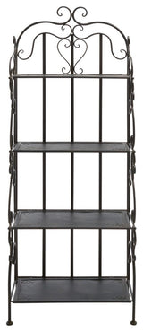 Safavieh Tyrique 4 Tier Shelf Unit, Black Rust