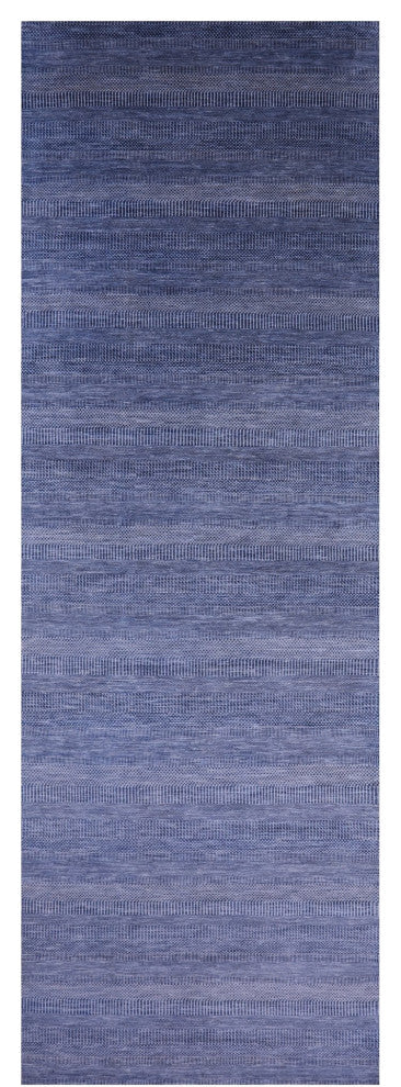 6' 2" X 18' 3" Savannah Grass Hand Knotted Wool and Silk Rug Q11986