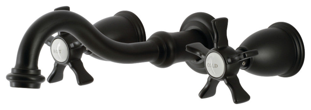 KS3020NX Two-Handle Wall Mount Tub Faucet, Matte Black