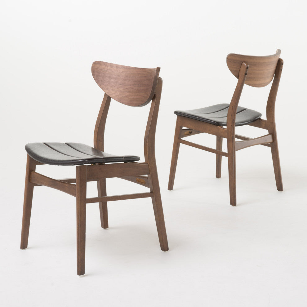 GDF Studio Norden Mid Century Design Dining Chairs, Set of 2