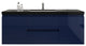 Belli 60" Single Sink Wall Mount Single Vanity, High Gloss Night Blue, Matt Black Top