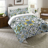 Blue Sunrise Medallion Comforter