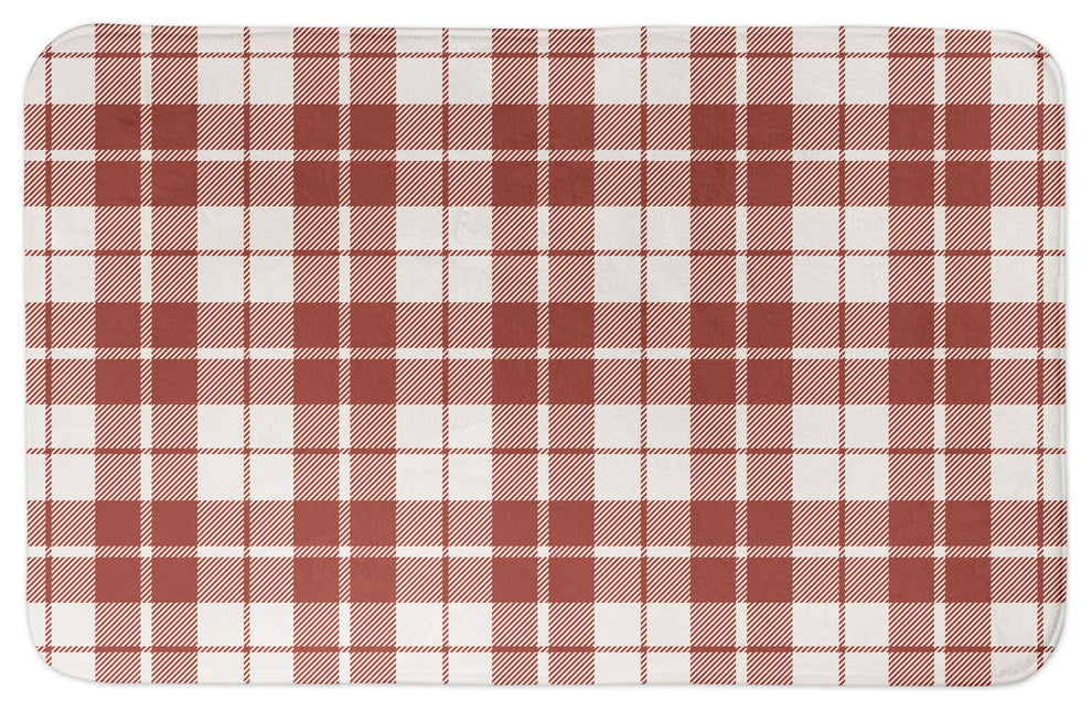 Sea Glass Buffalo Check 34x21 Bath Mat