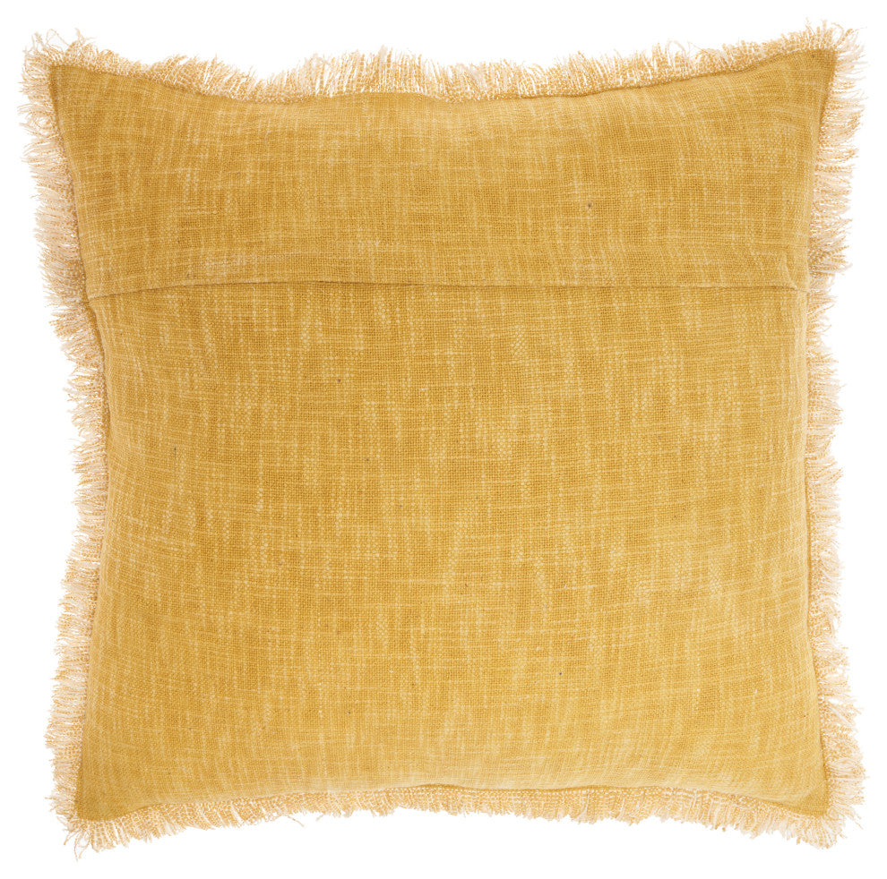 Nourison Home 22"x22" Nicole Curtis Printed Stonewash Yellow Throw Pillows