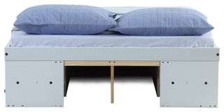 Memomad Bali Storage Platform Bed with Drawers (Full Size, Off White)