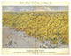 "North and South Carolina and Part of Georgia, 1861" Paper Art, 32"x26"