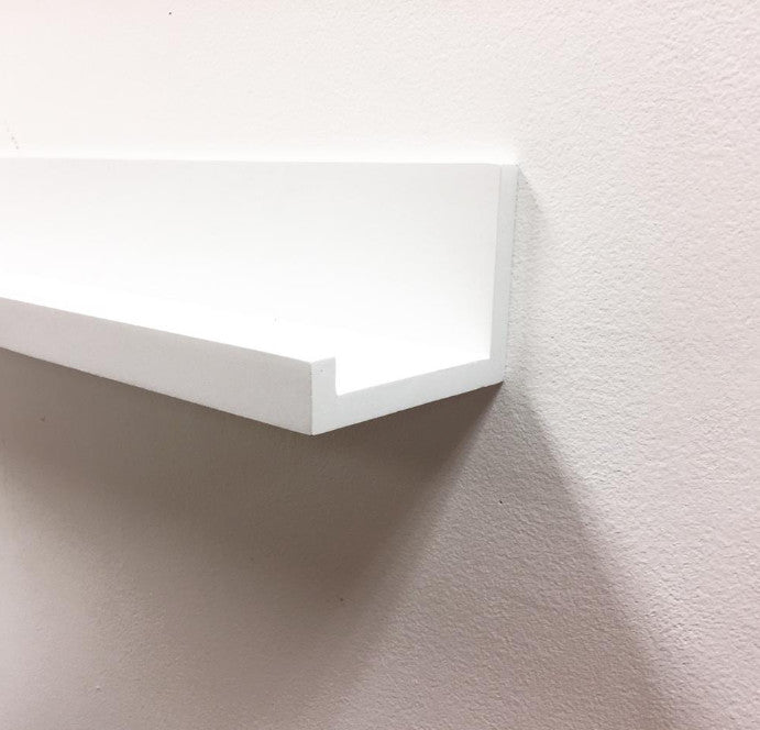 InPlace Picture Ledge Shelf, White, 47.24"x4"x3.5"