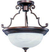 Maxim 5843 Essentials 14"W 2 Light Ceiling Light - Oil Rubbed Bronze / Marble