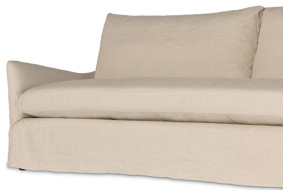 Monette Slipcover Sofa-94"-Natural