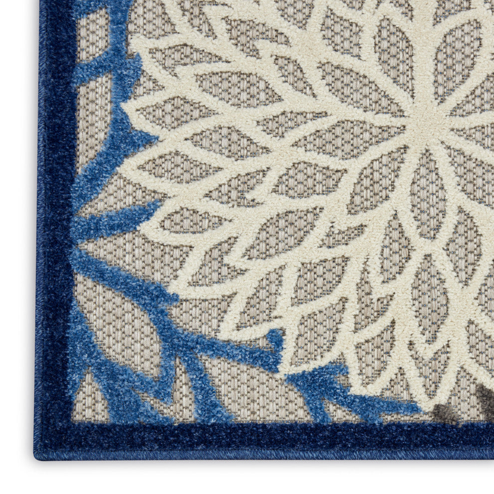 Nourison Aloha 2' x 6' Blue Multicolor Tropical Rug