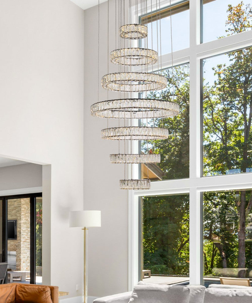 Modern Black 7-Light Chandelier