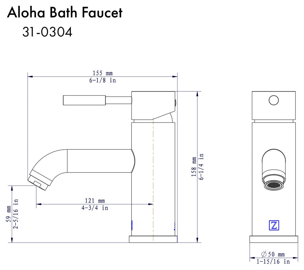 ZLINE Aloha Bath Faucet in Matte Black (ALH-BF-MB)