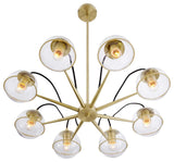 Hanna 8-Light Chandelier Clear Gold