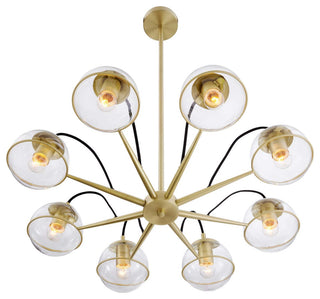 Hanna 8-Light Chandelier Clear Gold