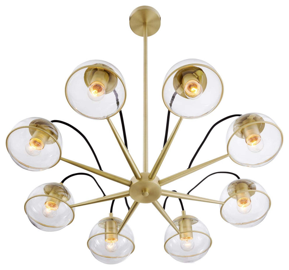 Hanna 8-Light Chandelier Clear Gold