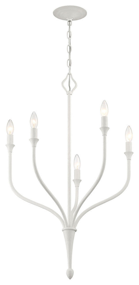 Rhodes 5-Light White Contemporary Statement Chandelier