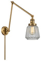 Chatham Swing Arm With Switch, Brushed Brass, Clear, Clear
