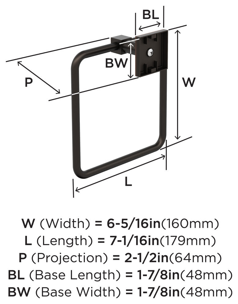 Amerock Appoint Traditional Towel Ring, Oil Rubbed Bronze