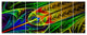 Stained Glass with Glowing Designs, Abstract Wall Art Canvas, 83"x32", 7 Panels