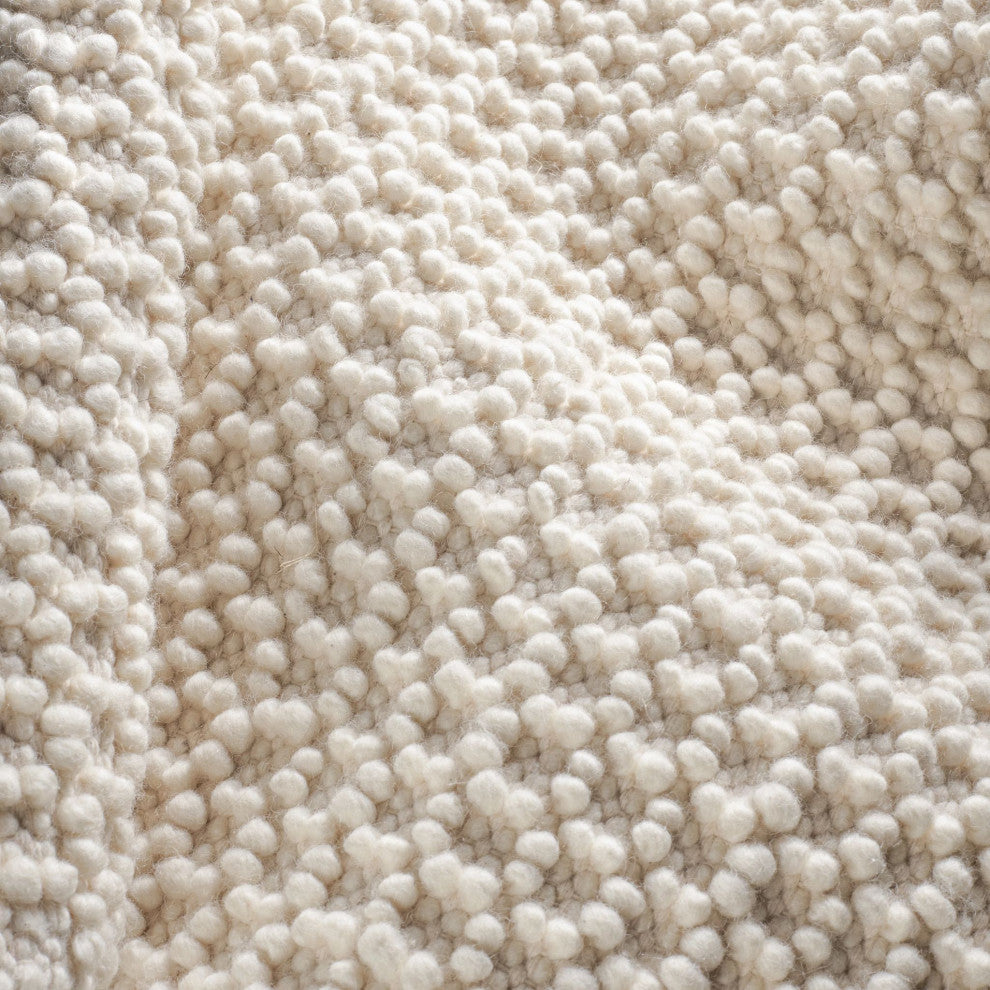 Dash & Albert Hooper Ivory Handwoven Wool Rug, Ivory, 6' x 9'